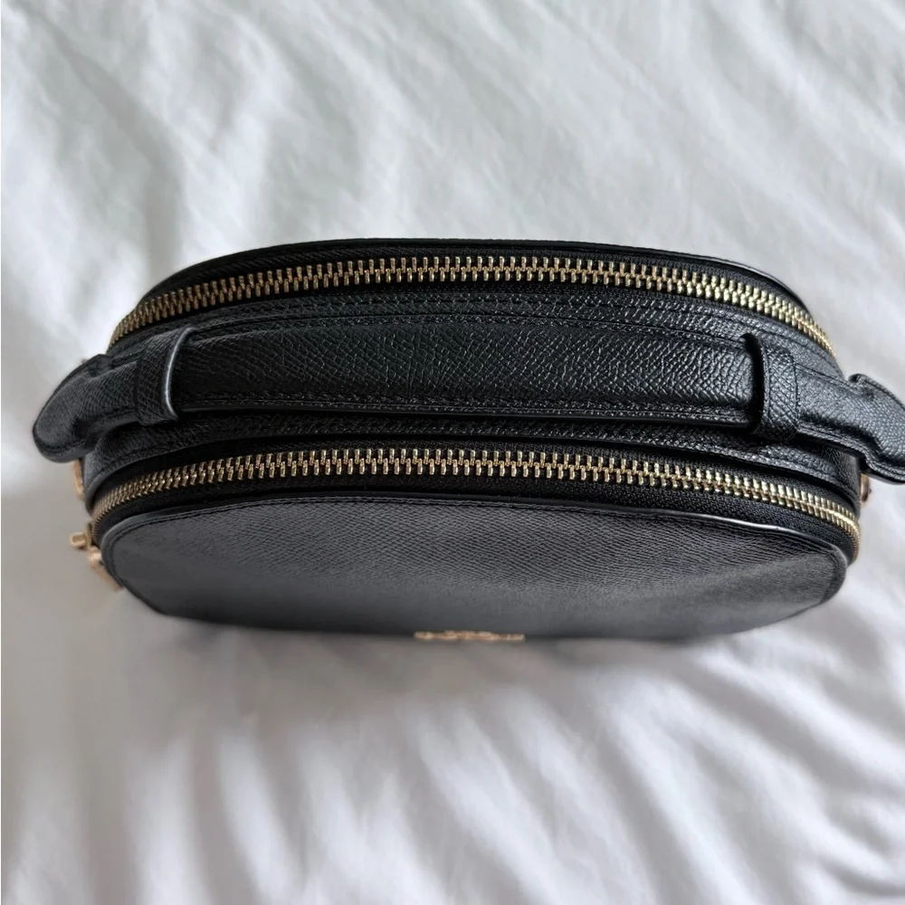 Coach Black Pebbled Leather Dome Crossbody with Gold Hardware - Picture 6 of 10
